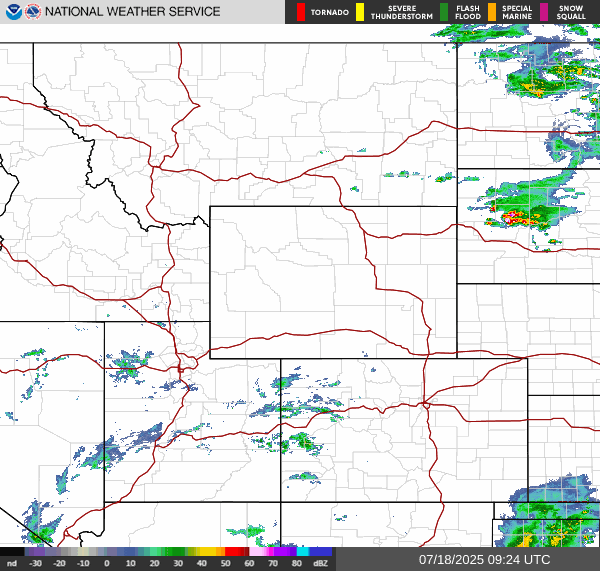 Weather radar map